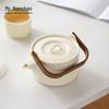 Nanshan Mr. Cloud Dyeing Ceramic Teapot with Walnut Lifting Handle