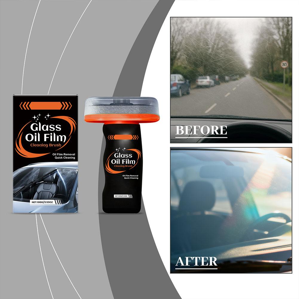 Car Glass Oil Film Remover Professional Car Windshield Film Anti-fog Cleaning Polishing Windows Clean Oil Brightening Brush R7D5