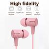 Wired Earphone Macaroon In-ear Stereo Surround with Microphone 3.5mm Bass Heavy Wire Phone Headset Phone Supply
