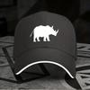Neue vielseitige verstellbare Baseballkappe mit Nashorn-Design, leichte bedruckte Handwerks-Damenmütze, trendige Herrenkappe mit einem