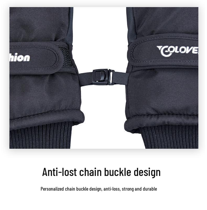 Ski & Cycling Warm Touchscreen Winter Windproof Gloves: Thickened Fleece-Lined Gloves for Outdoor Activities