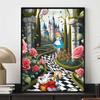 5D DIY Diamond Painting Iconic Scene Illustrations From Alice In Wonderland Cartoon Full Diamond Mosaic Art Wall Decoration Set
