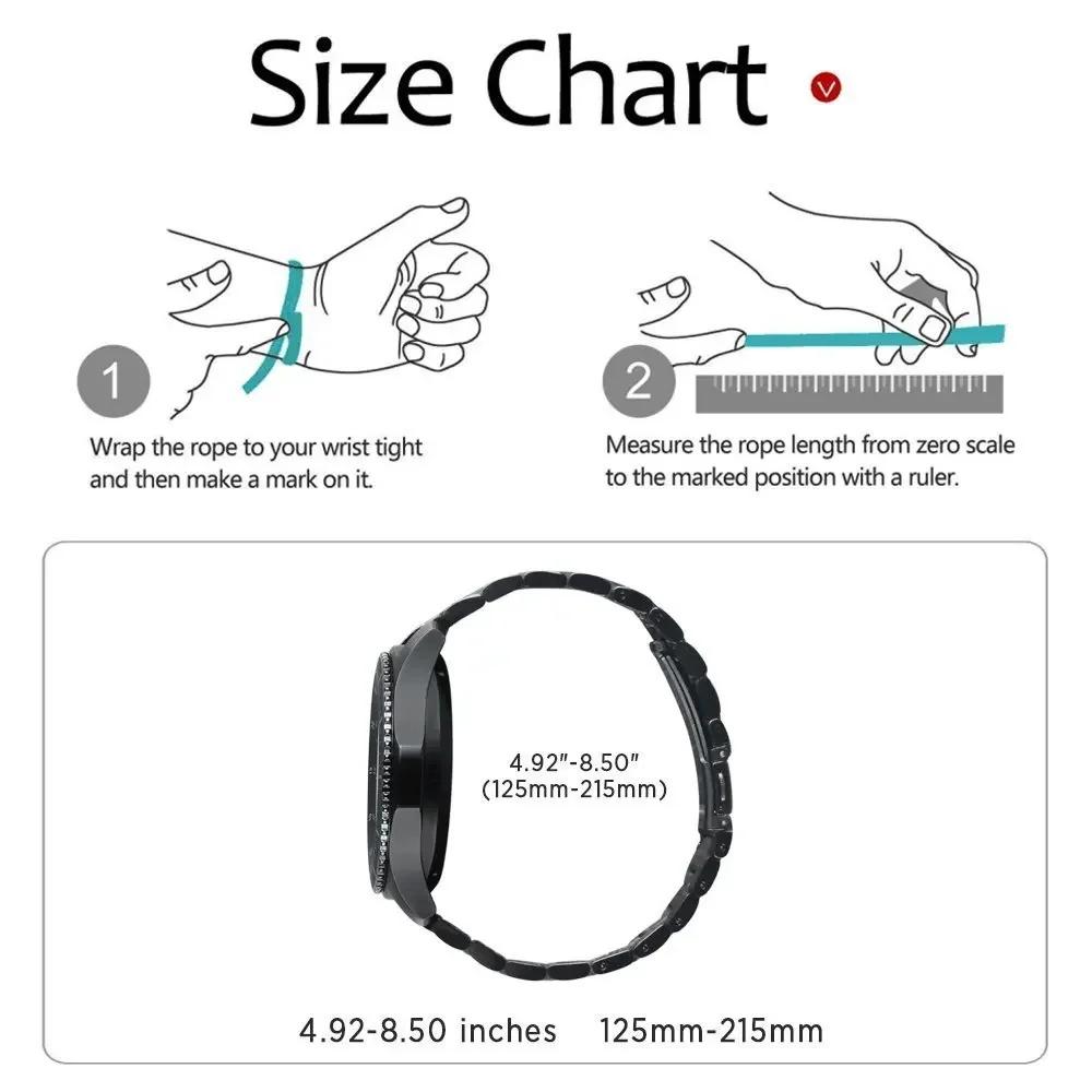 22mm 20mm Strap for Samsung Galaxy 7 6 5 4 40/44mm 6Classic Gear S3 Active2 Stainless Steel Bracelet for Huawei GT3 4Pro Amazfit