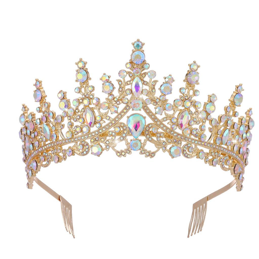 Alloy Crown Wedding Tiara, Hair Accessories, Banquet Party Disc Hair Tiara, Ball Party Bridal Tiara