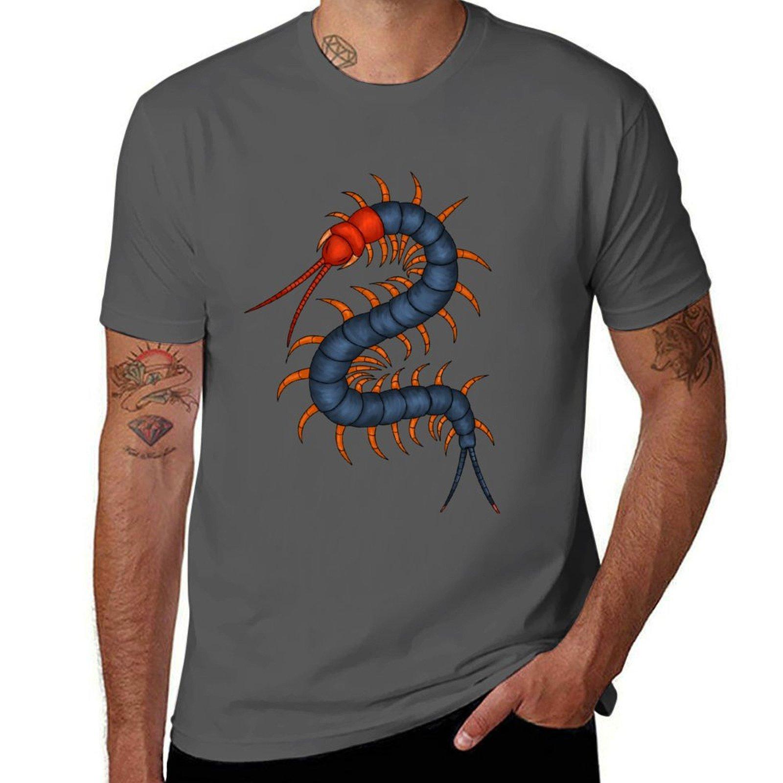 

Red-Headed Centipede T-Shirt t shirts with prints t shirts for man slim fit T-Shirt 4XL