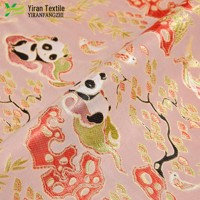 Chinese-Style Children's Clothing: Panda Jacquard, New Year Costume, Tang Suit Brocade Fabrics
