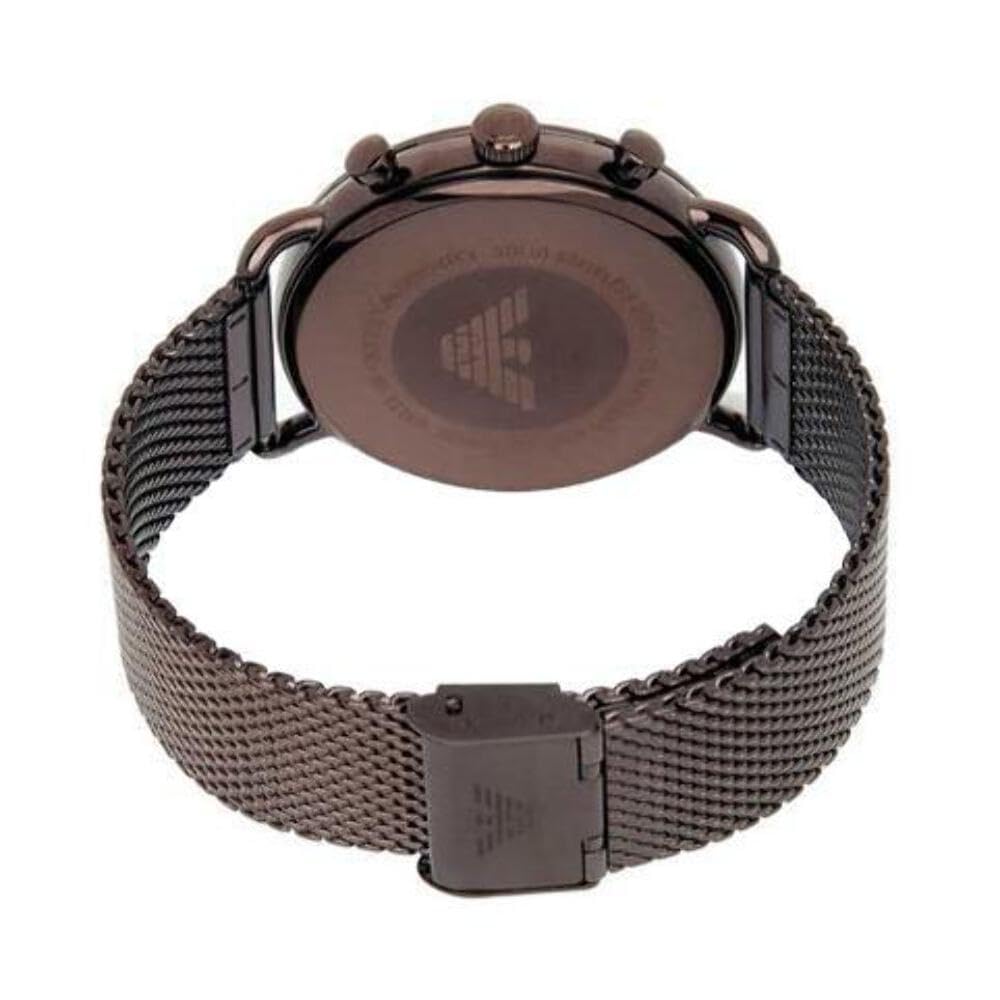 Emporio Armani Chronograph Brown Stainless Steel Watch Men's