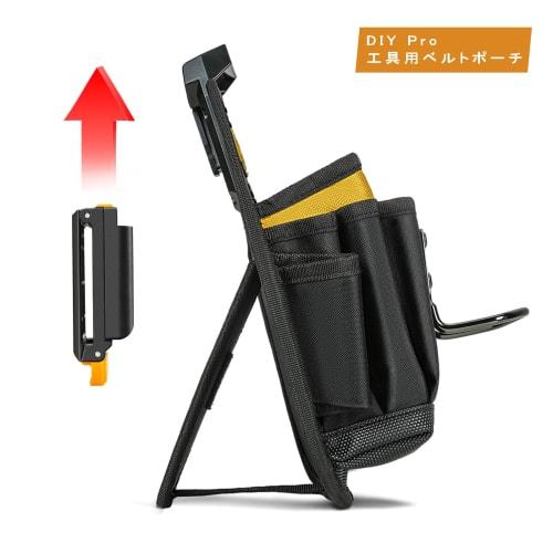 DIYPro Tool Pouch, Electrician Tool Pouch with Belt Clip, 22-Compartment Tool Organizer - Heavy-Duty Belt Pouch for Carpenters