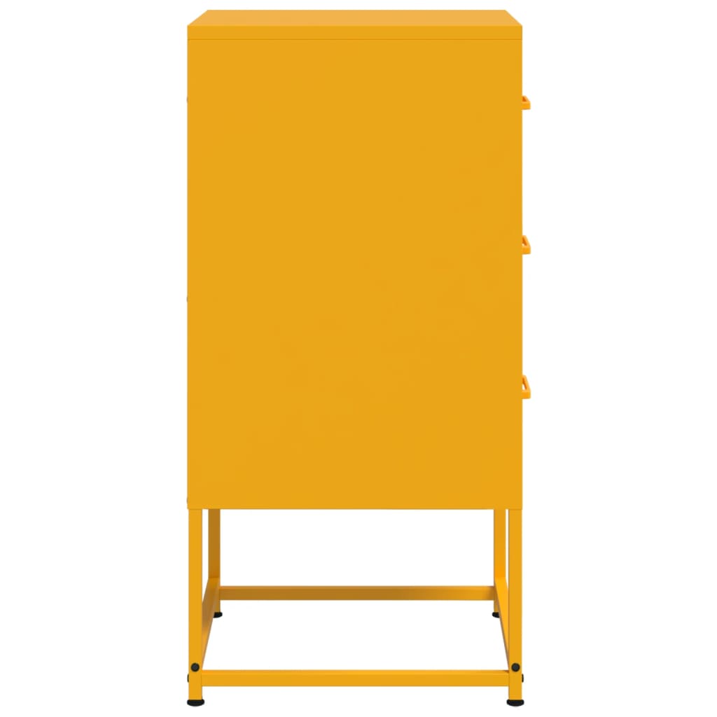 Nightstands 2 pcs Mustard Yellow 36 x 39 x 78 cm Steel