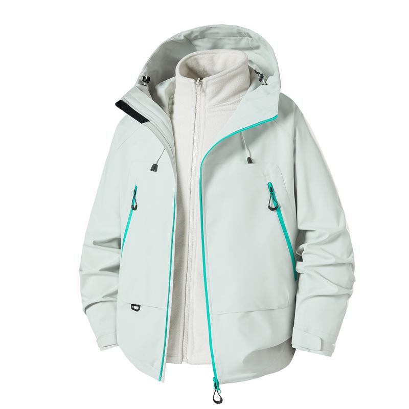 Unisex kurtka outdoorowa trzy w jednym: Wiatroodporny, Wodoodporny, Oddychający, Styl Górski Jesień/Zima