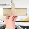 Suede Leather Car Eyeglass Case Automatic Closing Non-slip Auto Sun Visor Glasses Holder Magnetic Multi-functional Eyewear Clips