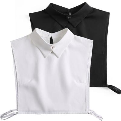 Fashion White Collar Lapel Shirt Fake False Collar For Women Black Detachable Collars For Women Half Shirt Faux Col Tie