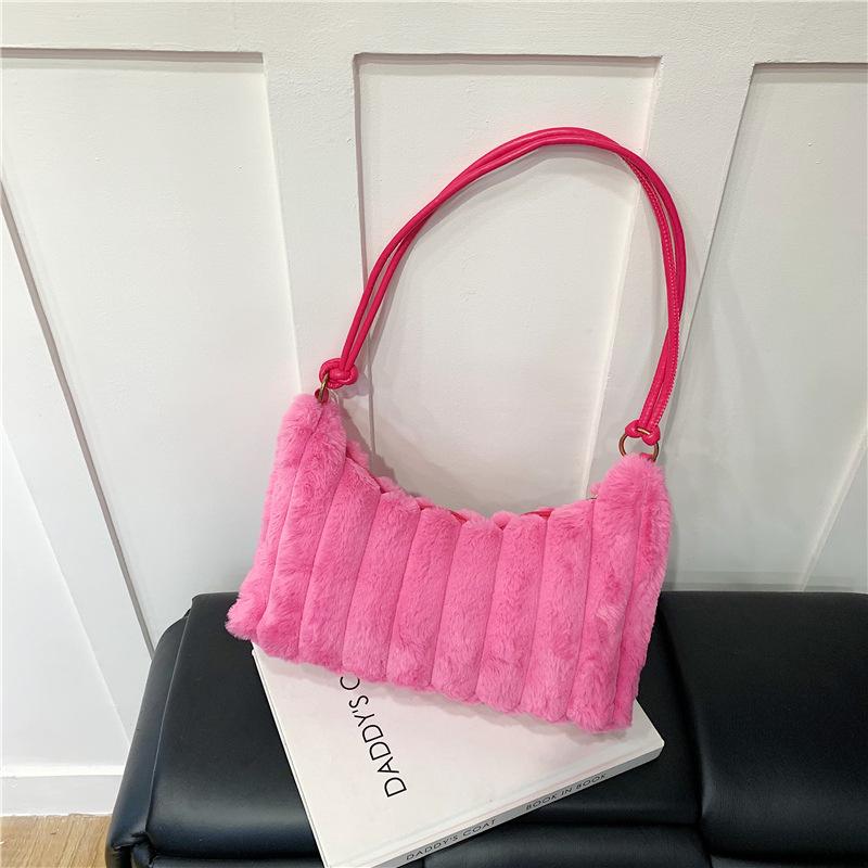 Women's Large Capacity Plush Crossbody Bag - Versatile, Casual, and Simple for Korean Commute