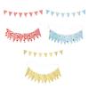 12Pcs 3.2M Long Wedding Banner Fabric Pennant Flags Wedding Hanging Decorations For Holiday Party Indoor and Outdoor