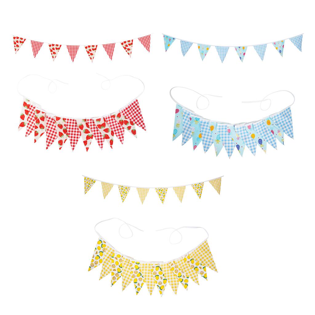 12Pcs 3.2M Long Wedding Banner Fabric Pennant Flags Wedding Hanging Decorations For Holiday Party Indoor and Outdoor
