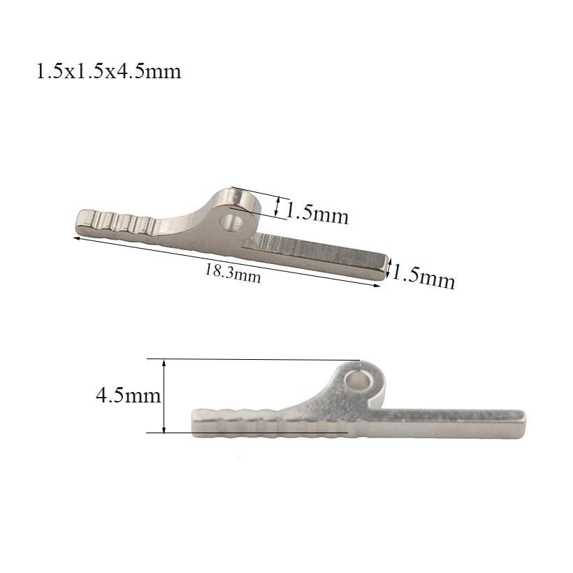 

10pcs Eyeglasses Universal Glasses Hinge Eyeglasses Repairing Tool Accessory 1.2x1.2x4.5mm 1.5x1.5x4.5mm 2.0x1.0x6.0mm