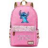 Lilo Stitch Backpack In Pink Or Blue Perfect For School Or Travel Made From High-quality Oxford Cloth