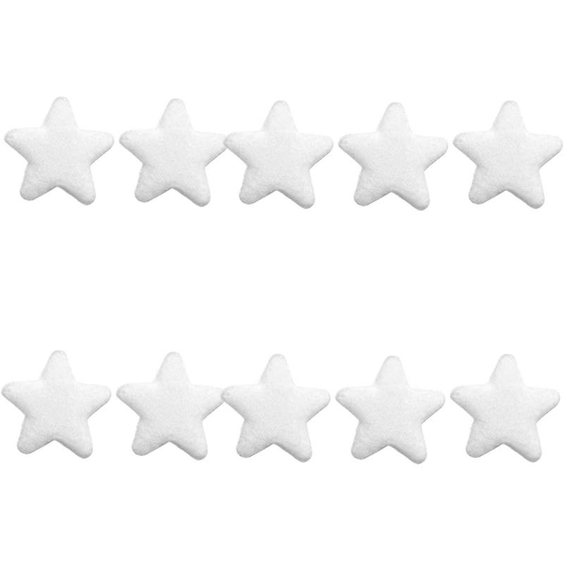 10Pcs 6.5CM Colorful Plush Star Appliques For Handmade Bag Garment Shoe Decoration Hair Accessories and Sewing Craft