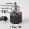 Electric Drill Power Tool Accessory: Hand-Tightened Locking Chuck with Round & Square Shank Compatibility