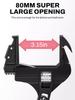 80mm Adjustable Bathroom Wrench Multifunctional Large Opening Pipe Wrench Nail Screwdrivers Adjustable Spanner Home Repair Tools