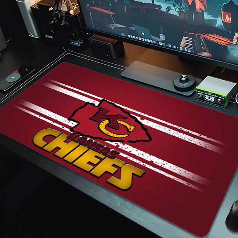 Kansas City Chiefs Color Mouse Pad Large Gaming Table Cushion Non-slip Laptop Tablet Big Mousepad XXL Mat Mini PC Playmat With Lock edge