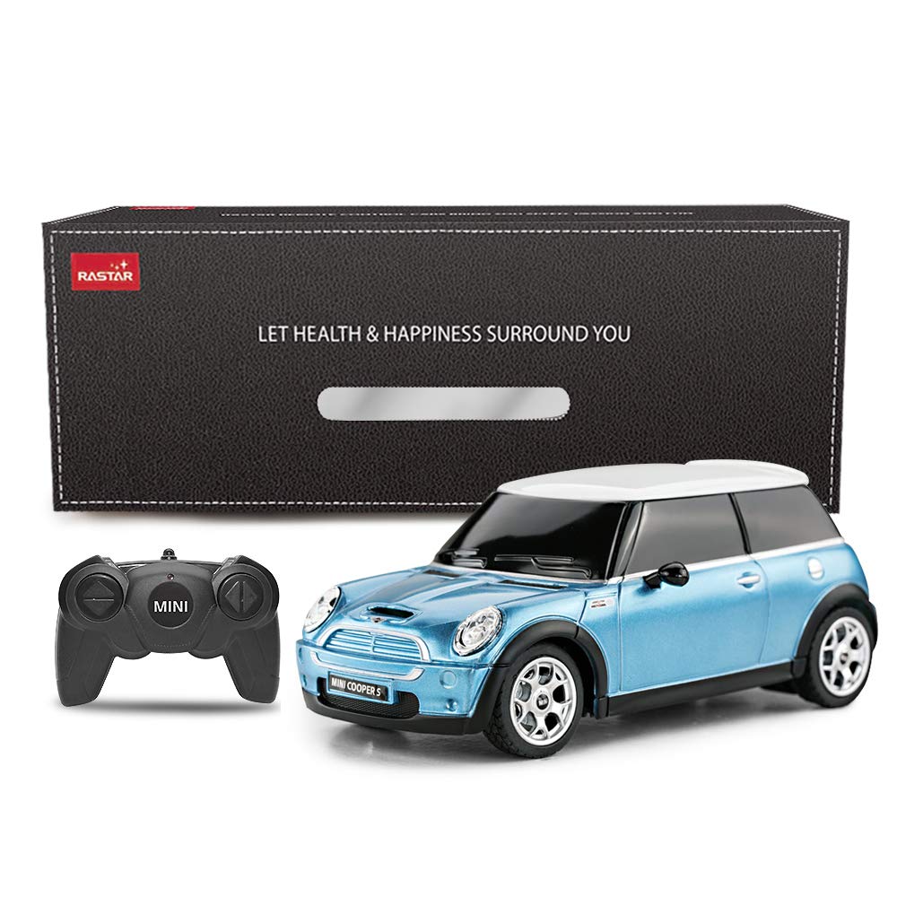RASTAR Mini Cooper S Auto na dálkové ovládání pro Mini Hračku Modré 1/24 Děti, 124 Auto,