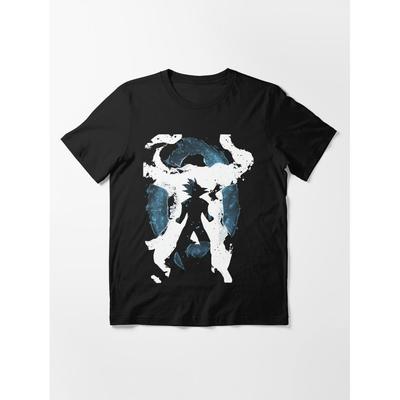 Galaxy Goku Silhouette T-Shirt,Soft Breathable & Fade-Resistant, Classic Fit for Daily Casual Wear