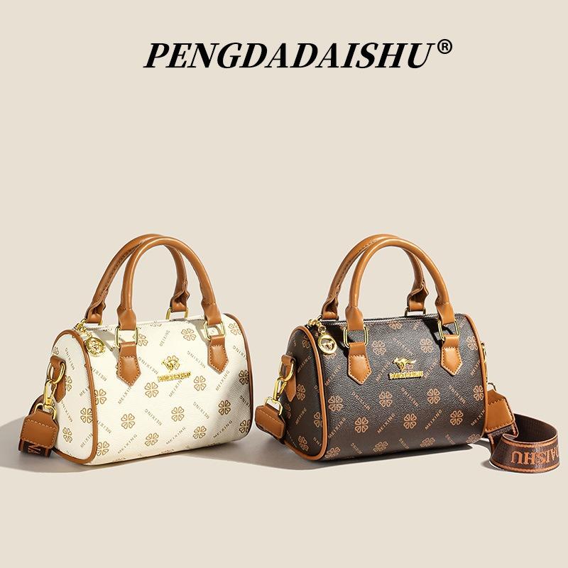 Autumn and winter fashion! High-end niche Boston bag, simple printing shows unique charm