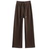 Brand New Women's High-Waisted Wool Wide-Leg Pants: Stylish, Versatile, Slimming, and Casual.