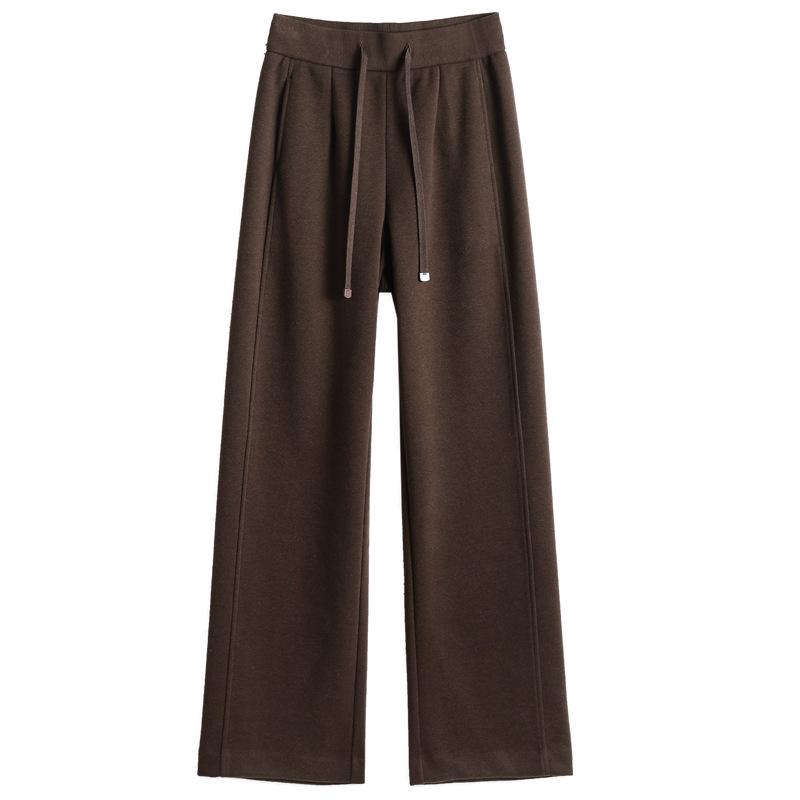 Brand New Women's High-Waisted Wool Wide-Leg Pants: Stylish, Versatile, Slimming, and Casual.