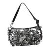 Elegant Sequined Handbag with Chain - Stylish Shoulder Purse for Special Events
