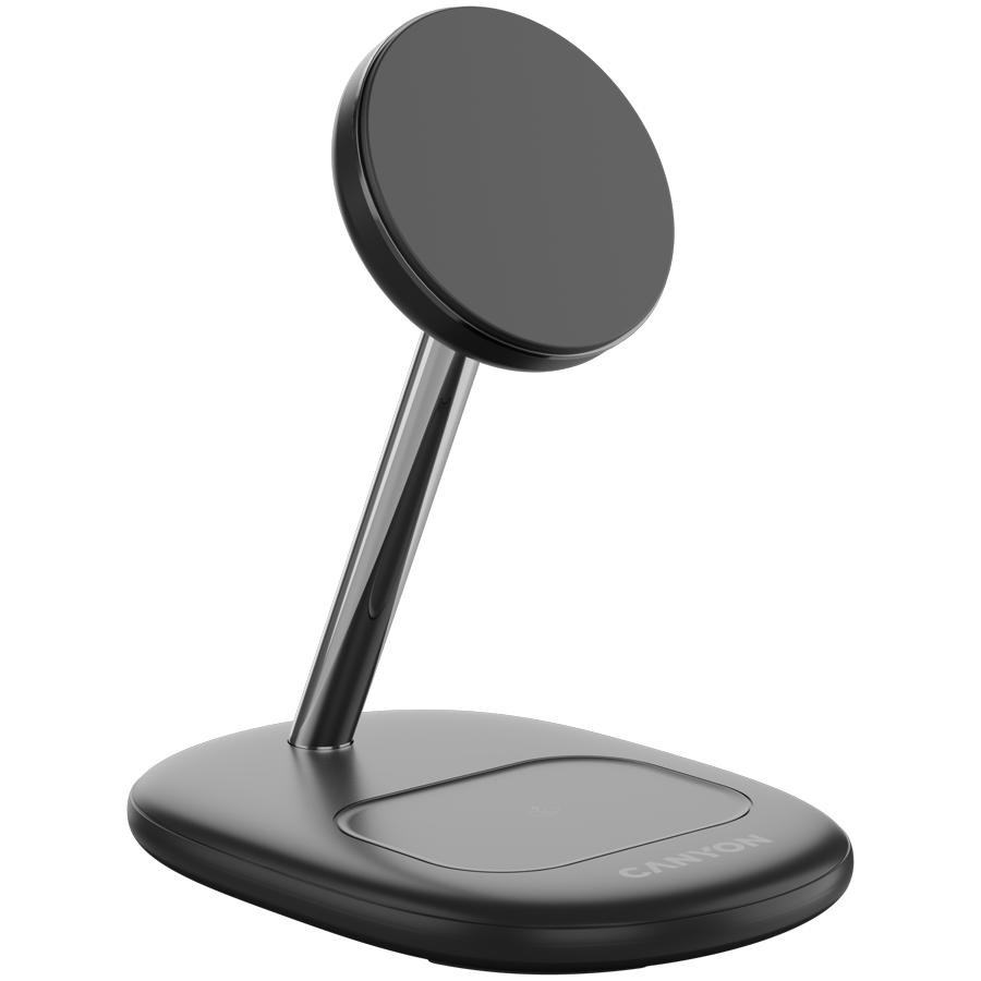 Canyon wcs-205 15w qi2 2in1 wireless charger without adapter black