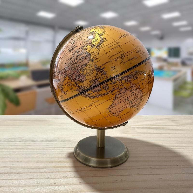 European Globe Desktop Ornament for Office Decor