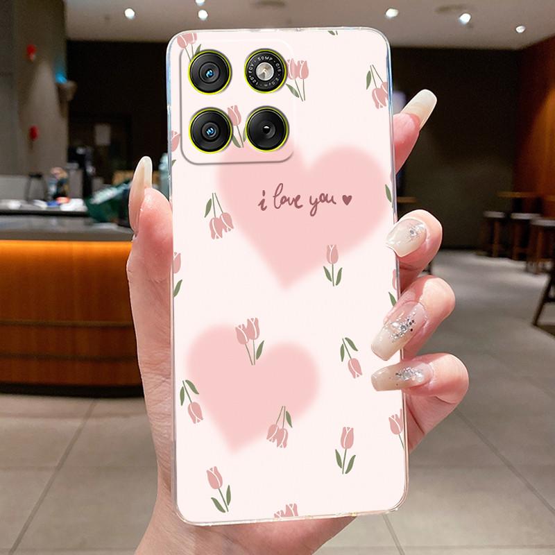 Case For Motorola Edge 70 5G Casing XT2601-2 XT2603-2 Fashion Butterfly Flower Transparent Cover For Motorola Edge 70 Phone Case