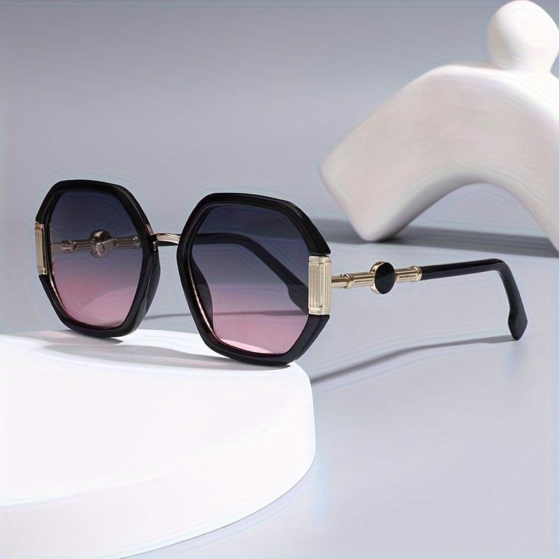 Vintage Polygon Round Frame Sunglasses, Fashionable for Women And Men