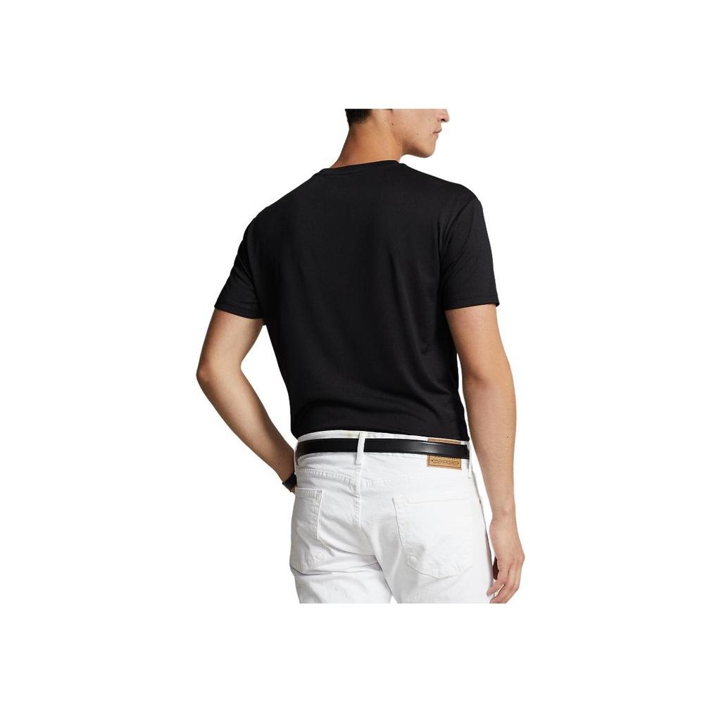 Polo Ralph Lauren Ss24 Solid Logo Embroidered Loose Fit Crew Neck Short Sleeve T-Shirt Men Tops Black MNPOTSH1N822151-001