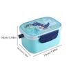 Cartoon Design Leak-proof Lunch Box Multi-compartment Bento Container with Dip Cups Spoons Ideal for Outdoor and Fruit Storage