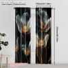 2pcs, Minimalist Curtains 2D Print Legant Semi-Sheer Floral Versatile Durable Polyester (without Rod) Stuff Clearance for Living