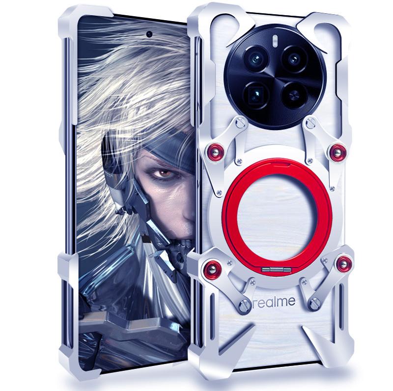 Magnetic Metal Bumper For Realme GT Neo 7,6 SE,7X GT 7,6,5 PRO Case Rimless 360 Degree Rotation Holder With Lens Cover