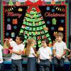 3D Christmas Tree Bulletin Board Decorations for Classroom Santa Claus Bulletin Board Merry Christmas Winter Paper Cutouts for Kids Xmas Party School