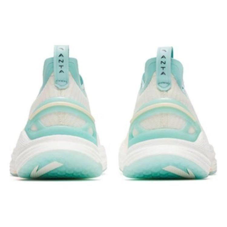 Anta Cushioning Slip Resistant Abrasion Resistant Breathable Lightweight Low top Running Shoes Women's White Blue 122245580S-11
