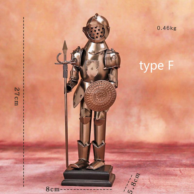 Скандинавский Стиль Металлический Орнамент Спартанский Воин Креативное Украшение для Домашнего Стола Ручная Работа Металлический Орнамент type F