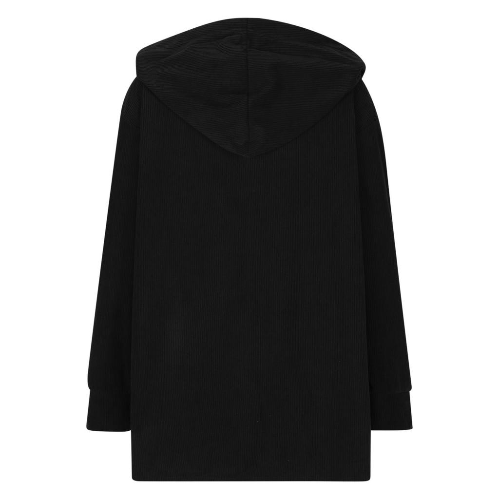 Dámská módní jednobarevná mikina s kapucí, dlouhým rukávem, knoflíkovou kapsou, volného střihu, pro běžné nošení