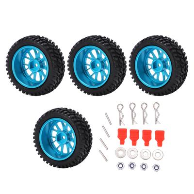 4Pcs RC Wheels And Tires Set 75mm Front Rear with Net Shape Pattern for WLToys 144001 1 14 RC Off Road Car
