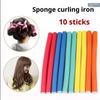 10 Pcs Universal Perm Curling Bar Hair Curling Stick Colorful Sponge Curling Iron Rubber Curling Iron