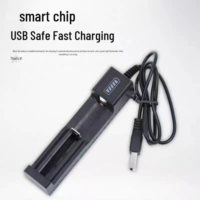 Caricabatterie USB Universale per Batterie al Litio 18650, 26650, 14500 - Caricabatterie da Tavolo 4.2V