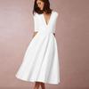 Summer European & American Style Women's Sexy Deep V Short Sleeve Dress - High-End Fashion