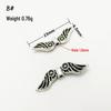 Tibetan Silver Angel Wing & Butterfly Feather Beads for Handmade Jewelry & DIY Accessories