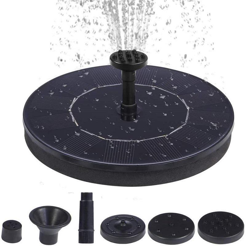 Solar-Powered Floating Bird Bath Fountain with Lights, 16cm, for Pool and Garden Landscapes