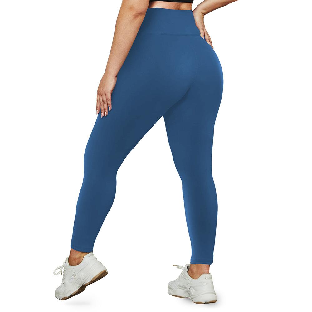 Leggings Übergröße Yogahose Fitnessfreundlich Hochtailliert Nacktgefühl Po-Hebend Laufen Sportleggings